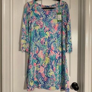 Lilly Pulitzer Sophie Dress Mermaids Cove Print Size Large NEW